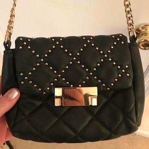 Topshop Gold Studded Crossbody Bag